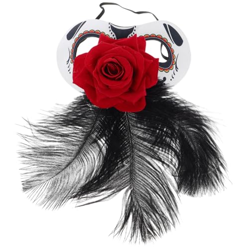 COLLBATH Romantische Rosen Halbgesichtsmaske Damen Kostüm Maske mit Spitzenverzierung für Halloween Maskenball Cosplay Party Festliche Events Komfortabel und Elegant COLLBATH Romantische Rosen Halbgesichtsmaske Damen Kostüm Maske mit Spitzenverzierung für Halloween Maskenball Cosplay Party Festliche Events Komfortabel und Elegant von COLLBATH