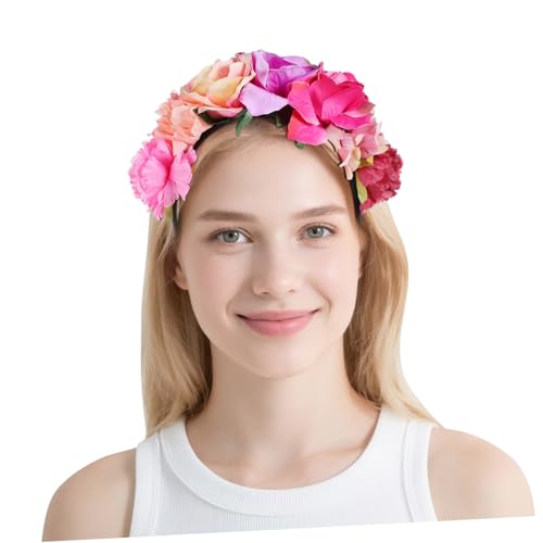 COLLBATH Rosen Haar Accessoires Farbiges Blumen Stirnband Schwarzes Rosen Stirnband Blumenkrone Haarschmuck Halloween Accessoires COLLBATH Rosen Haar Accessoires Farbiges Blumen Stirnband Schwarzes Rosen Stirnband Blumenkrone Haarschmuck Halloween Accessoires von COLLBATH