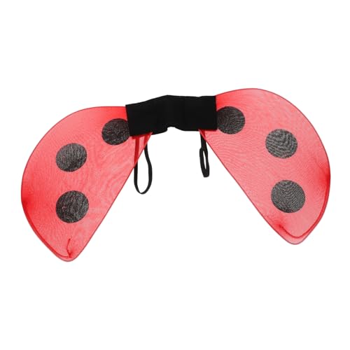 COLLBATH Rote Party Flügel aus Feinem Mesh für Mädchen Kostümzubehör für Halloween Geburtstagsfeiern und Themenpartys Leicht und Bequem von COLLBATH