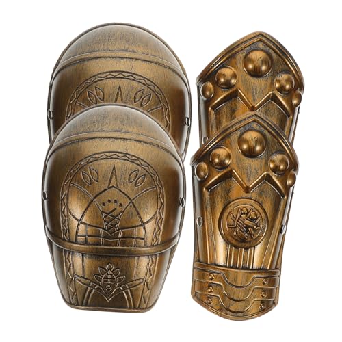 COLLBATH Mittelalterliche Armschützer Armschienen Jungen Und Mädchen Römisches Set Verstellbare Armmanschetten Aus Stahl Für Cosplay Und Halloween von COLLBATH