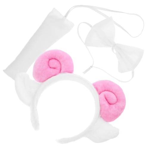 COLLBATH Schafkostüm Damen Plüsch Schäferhörner Haarreif mit Schleife Leicht Tragbar für Halloween Cosplay Party Zubehör COLLBATH Schafkostüm Damen Plüsch Schäferhörner Haarreif mit Schleife Leicht Tragbar für Halloween Cosplay Party Zubehör von COLLBATH