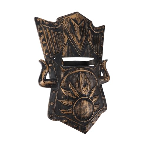 COLLBATH Schild Handgefertigt Miniatur Mittelalter Schilde Schild Requisite Rundschild Cosplay Schild Kostümschild Schild Handgefertigt Cosplay Requisiten Kunststoff Golden von COLLBATH