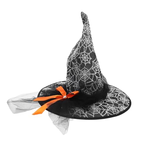 COLLBATH Schwarzer Halloween Hexenhut mit Spinnennetz aus Leichtem Mesh Verstellbar für Damen und Vielseitiges Cosplay Partyzubehör für Karneval Maskerade und Theater COLLBATH Schwarzer Halloween Hexenhut mit Spinnennetz aus Leichtem Mesh Verstellbar für Damen und Vielseitiges Cosplay Partyzubehör für Karneval Maskerade und Theater von COLLBATH