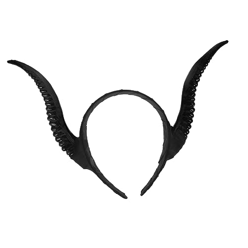 COLLBATH Simulation Antilopenhorn Haarreif Halloween Cosplay Gothic Teufelshörner Stirnband Schwarz für Party Foto Requisiten und Karneval von COLLBATH