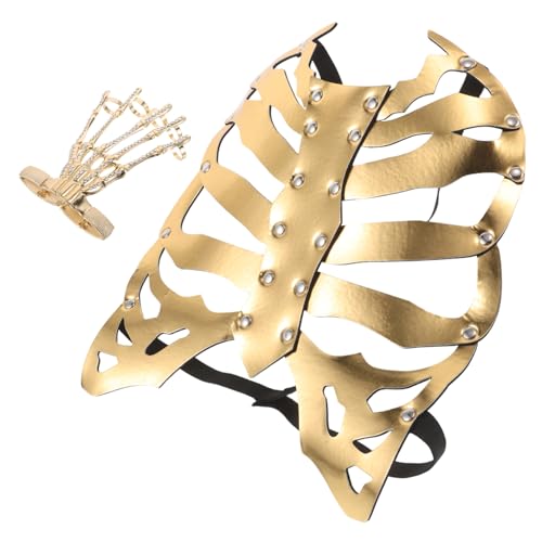 COLLBATH Skelett Armband Brust Film Handknochen Armband Totenkopf Brustkorb Kostüm Requisite Goth Totenkopf Armbänder Cosplay Skelett Accessoires COLLBATH Skelett Armband Brust Film Handknochen Armband Totenkopf Brustkorb Kostüm Requisite Goth Totenkopf Armbänder Cosplay Skelett Accessoires von COLLBATH