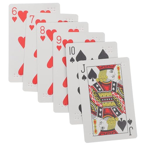 COLLBATH Blinden Hilfsmittel Spielkarten Für Sehbehinderte Taktile Und Großdruckkarten Braille-Karten Für Senioren COLLBATH Blinden Hilfsmittel Spielkarten Für Sehbehinderte Taktile Und Großdruckkarten Braille-Karten Für Senioren von COLLBATH