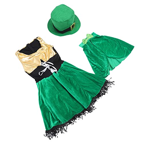 COLLBATH St Patrick's Day Damen Kostüm Irish Performance Dress Cosplay Bühne Karnevalskostüm Grün S Multifunktional Langlebig Komfortabel Dekorativ Bühnenoutfit COLLBATH St Patrick's Day Damen Kostüm Irish Performance Dress Cosplay Bühne Karnevalskostüm Grün S Multifunktional Langlebig Komfortabel Dekorativ Bühnenoutfit von COLLBATH