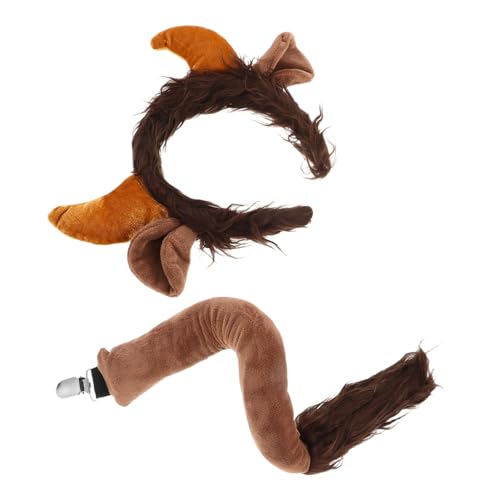 COLLBATH Stirnband Set Kuhhörner und Schwarzes Hörner Kostüm Zubehör mit Ohren Komfortabel Realistisch Vielseitig für Halloween Cosplay und Weihnachtsfeiern COLLBATH Stirnband Set Kuhhörner und Schwarzes Hörner Kostüm Zubehör mit Ohren Komfortabel Realistisch Vielseitig für Halloween Cosplay und Weihnachtsfeiern von COLLBATH