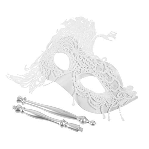 COLLBATH Tanzpartymaske Maskerademaske Venezianische Augenmaske Maskerade Maske mit Haltestab Mardi Gras Maskerademaske für Frauen mit Stick Damenmaske Maskerade Maske Venezianische von COLLBATH