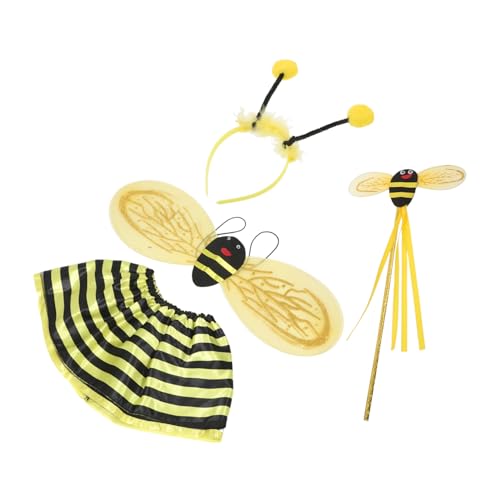 COLLBATH Teiliges Bienen Kostüm mit Kopfband Flügeln und Zauberstab für Partys Theateraufführungen und Feiertagsfeiern von COLLBATH