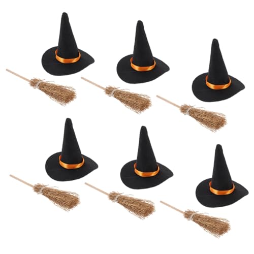 COLLBATH Teiliges Halloween Bastelset Mini Filz Hexenhut und Besen Set für Kreative DIY Dekorationen Robustes Material Vielseitig Einsetzbar für Tisch Regal Kleine Räume und Festliche COLLBATH Teiliges Halloween Bastelset Mini Filz Hexenhut und Besen Set für Kreative DIY Dekorationen Robustes Material Vielseitig Einsetzbar für Tisch Regal Kleine Räume und Festliche von COLLBATH