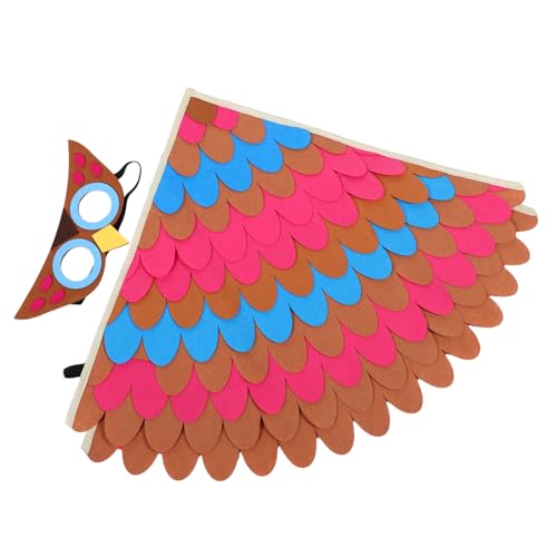 COLLBATH Tierkostüm Set Für Filz Eulenflügel Umhang Mit Maske Eule Cosplay Kostüm Requisiten Halloween Vogelflügel Kostüm Für Erwachsene COLLBATH Tierkostüm Set Für Filz Eulenflügel Umhang Mit Maske Eule Cosplay Kostüm Requisiten Halloween Vogelflügel Kostüm Für Erwachsene von COLLBATH