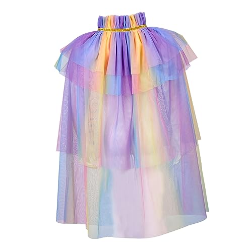 COLLBATH Umhang Tüllcape mit Elastischem Bund Leichter Atmungsaktiv und Hautfreundlich für Mädchen Karneval Kostüm Verkleidung Halloween und Party von COLLBATH