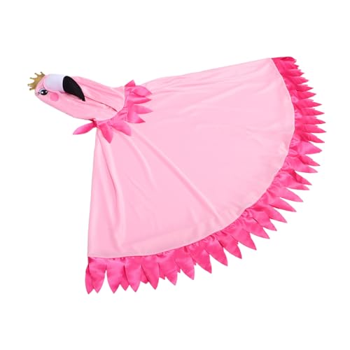 COLLBATH Unisex Flamingo Charakter Kostüm Lustiges Tierdruck Design Kapuzenkap Erwachsene Flamingo Outfit Für Halloween -geburtstagsfeiern Maskerades Cosplay von COLLBATH