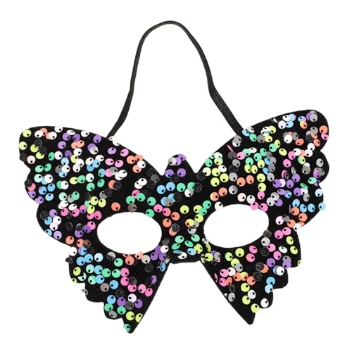 COLLBATH Venetian Schmetterling Maske Damen Halbgesichts Masquerade Maskenball Party Cosplay mit Glitzer Pailletten Komfortabler Sitz für Karneval Fasching Festliche Verkleidung von COLLBATH