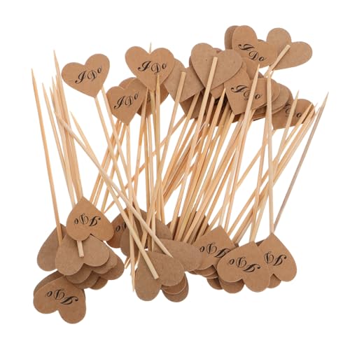 COLLBATH Vintage Kraftpapier Herz Tortenstecker Cupcake Picks Für Hochzeiten Brautpartys Valentinstag Und DIY Dessertdekoration Perfekte Tortendeko Für Feiern von COLLBATH