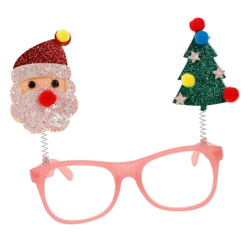 COLLBATH Weihnachts-brille Mit Glitzer-effekt Und Weihnachtsmotiven Party-deko Für Weihnachtsfeiern Foto-requisiten Für Festtagsbilder von COLLBATH