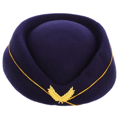 COLLBATH Schirmmütze Baskenmütze Hut Flugbegleiter Kostüm Party Cosplay Zubehör Modenschau Kopfbedeckung von COLLBATH