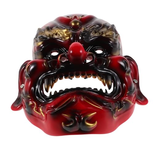 COLLBATH der Vermögensmaske Halloween-Masken beängstigend Halloween Scary Maske lustige Halloween-Masken Dämonenmaske gruselige Monstermaske Gruselige Maske Harz rot von COLLBATH