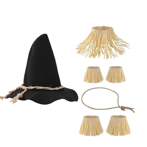 COLLECT PRESENT Klassischer Vogelscheuchen-Hut mit Stroh-Set für Erwachsene, verstellbare Größe, weiches Filzmaterial mit realistischen Stroh-Details, perfekt für Herbst-Kostüme, Partys und COLLECT PRESENT Klassischer Vogelscheuchen-Hut mit Stroh-Set für Erwachsene, verstellbare Größe, weiches Filzmaterial mit realistischen Stroh-Details, perfekt für Herbst-Kostüme, Partys und von COLLECT PRESENT