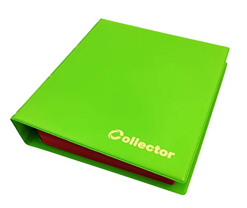 Collector Münz-Sammelalbum für 300 Verschiedene Münzen-Größen, von Großen bis Kleinen Münzen - mit Seiten und Roten Trennblättern + Index -Pastell lindgrün Münzalbum von COLLECTOR