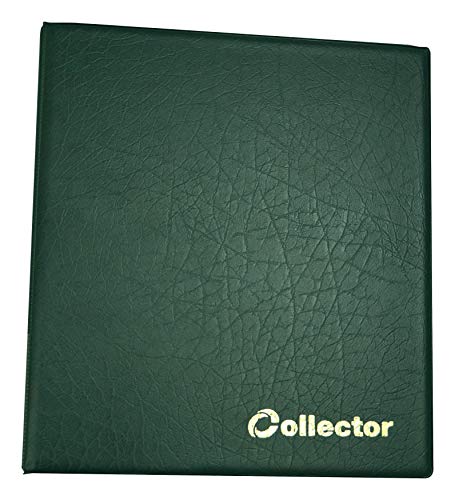 Collector Banknotenalbum für Verschiedene Banknoten-Größen - mit Seiten und Weiß Trennblättern + Index - Grün von COLLECTOR