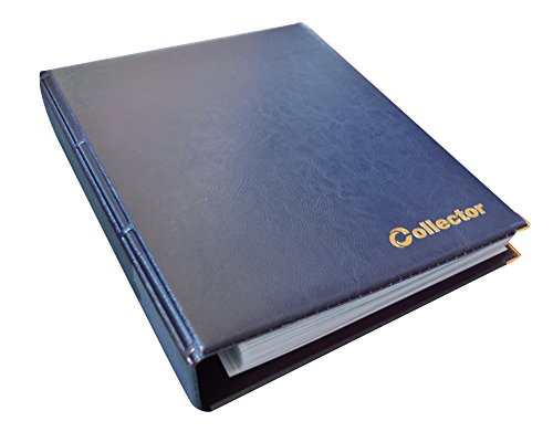 Collector Banknotenalbum mit 15 Seiten für Verschiedene Banknoten-Größen - mit Seiten und Weiß Trennblättern + Index - Blue von COLLECTOR