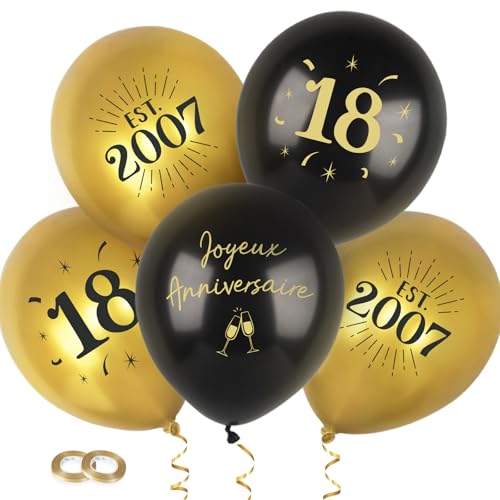 COLOFALLA 24 Stücke 18 Geburtstag Luftballons auf Französisch Geburtstag Deko Ballons aus Latax COLOFALLA 24 Stücke 18 Geburtstag Luftballons auf Französisch Geburtstag Deko Ballons aus Latax von COLOFALLA