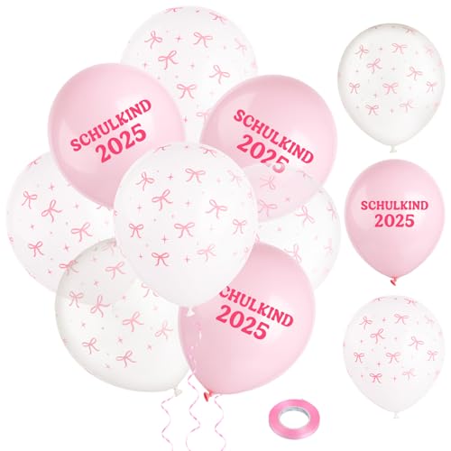 COLOFALLA 24 Stücke Schulkind 2025 Ballons Pink Weiß Schulkind Luftballons Schulkind Deko Einschulung Deko Schulanfang Deko für Mädchen Jugend COLOFALLA 24 Stücke Schulkind 2025 Ballons Pink Weiß Schulkind Luftballons Schulkind Deko Einschulung Deko Schulanfang Deko für Mädchen Jugend von COLOFALLA