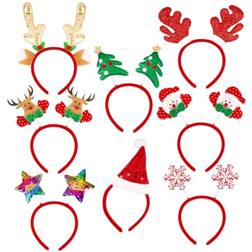 COLOFALLA 8 Stück Weihnachten Haarreif Weinachtshaarreifen Weihnachten Stirnband Haarschmuck Kopfbedeckung Weihnachtsdeko Geschenke Party Accessoires COLOFALLA 8 Stück Weihnachten Haarreif Weinachtshaarreifen Weihnachten Stirnband Haarschmuck Kopfbedeckung Weihnachtsdeko Geschenke Party Accessoires von COLOFALLA