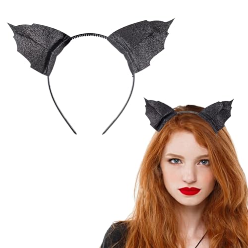 COLOFALLA Katzenohren Haarreif Katzen Flügel Fledermaus Harrreif Stirnband Schwarz Glitzer Accessoires Kostüm Zubehör für Halloween Karneval Fasching Mottoparty Party COLOFALLA Katzenohren Haarreif Katzen Flügel Fledermaus Harrreif Stirnband Schwarz Glitzer Accessoires Kostüm Zubehör für Halloween Karneval Fasching Mottoparty Party von COLOFALLA