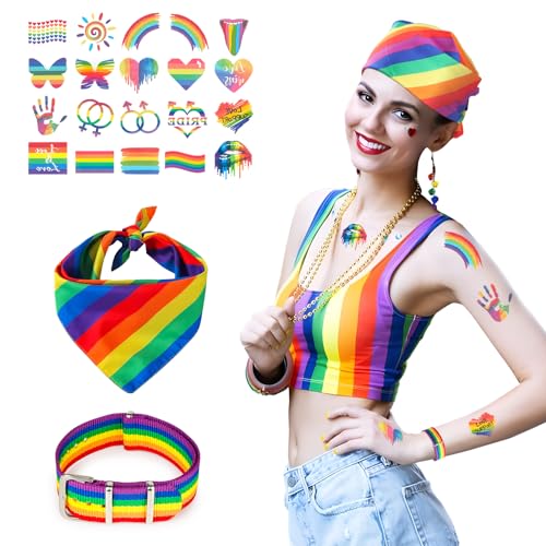 COLOFALLA Pride Month Deko Set Pride Month Accessories Regenbogen Deko Regenbogen Accessories Regenbogen Armband Tuch Pride Month Armband Tuch COLOFALLA Pride Month Deko Set Pride Month Accessories Regenbogen Deko Regenbogen Accessories Regenbogen Armband Tuch Pride Month Armband Tuch von COLOFALLA