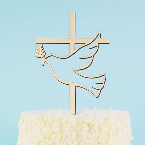 COLOFALLA Kommunion Cake Topper Taube Kreuz Cake Topper Konfirmation Kuchen Topper Firmung Torten Topper Kuchen Deko Party Dekoration für Junge Mädchen COLOFALLA Kommunion Cake Topper Taube Kreuz Cake Topper Konfirmation Kuchen Topper Firmung Torten Topper Kuchen Deko Party Dekoration für Junge Mädchen von COLOFALLA