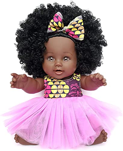 COLOR TOYS Afrikanische Schwarze Puppe für Kinder mit Rucksack und Nuckelflasche | 30cm Spielzeug Geburtstagsgeschenk |Lockige Haare COLOR TOYS Afrikanische Schwarze Puppe für Kinder mit Rucksack und Nuckelflasche | 30cm Spielzeug Geburtstagsgeschenk |Lockige Haare von COLOR TOYS