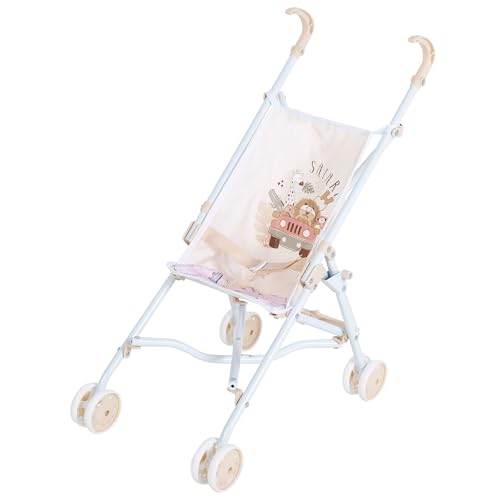 COLORBABY, Puppenwagen für Puppen, Spielzeugauto, Klappstuhl, Regenschirm, 27 x 53 x 56 cm, Spielzeug für Mädchen, Spiel- und Spaziergänger-Spielzeug (44997) von COLORBABY