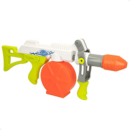 COLORBABY 47007 Wave Thrower Wasserpistole mit abnehmbarem Tank, Kinderspielzeug, leicht zu befüllen, 9 Meter Reichweite, manuelles Pumpen, 650 ml Tank, Wasserspiele von COLORBABY