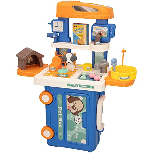 ColorBaby 49705 Gogo Friends-Set Pflege Haustier Autobus +3A, Bus, Piccolo von COLORBABY