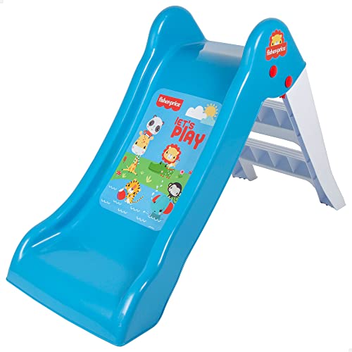 COLORBABY Fisher-Price – 77429 – Kinderrutsche für draußen, Terrasse oder Terrasse, Kinderrutschen, Laufstall im Freien, Faltbare Rutsche für Jungen und Mädchen von COLORBABY