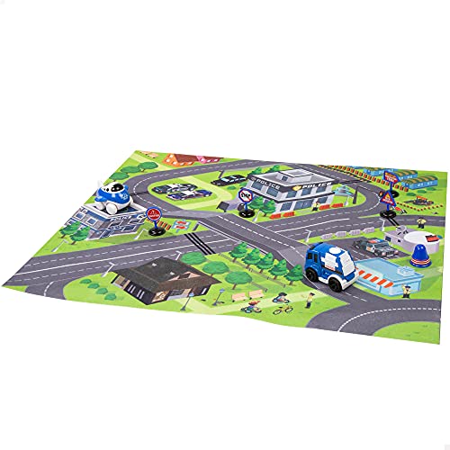 ColorBaby GEH Speed&GO – Speed & Go Decke Aktivitäten City C/Auto Reibung Polizei (46830), bunt, Normal von COLORBABY