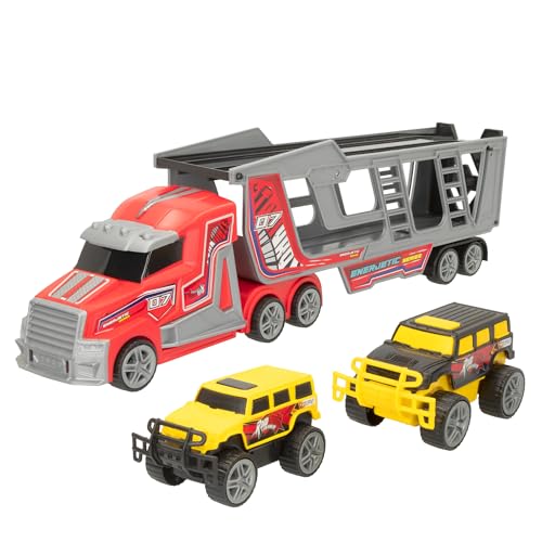 Color Baby Lastkraftwagen 47 cm Reibung mit Zwei Autos von COLORBABY