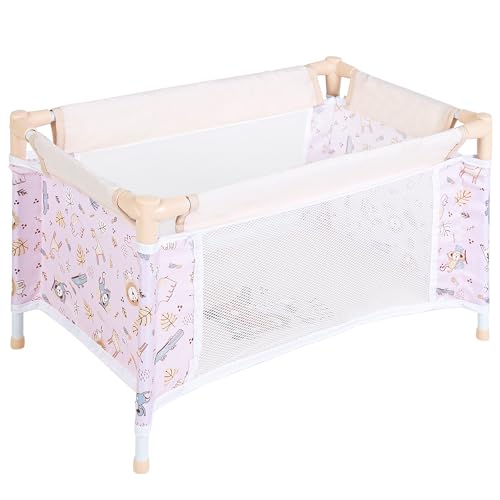 ColorBaby, Reisebett für Babypuppen, 29 x 50 x 30 cm, tragbares Bett, Spielzeug, Mädchen, Imitationsspiel, Babypuppenzubehör, kompaktes Design, einfache Montage (44999) von COLORBABY