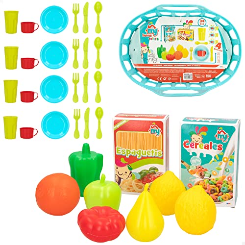 ColorBaby 1525402 Einkaufskorb mit Zubehör My Home Colors, Sortiert, 33 piezas ColorBaby 1525402 Einkaufskorb mit Zubehör My Home Colors, Sortiert, 33 piezas von COLORBABY