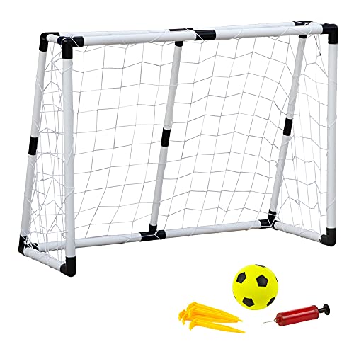 ColorBaby 40387 CBtoys Fußballtor Set, bunt, 132 x 101 x 59 cm von COLORBABY