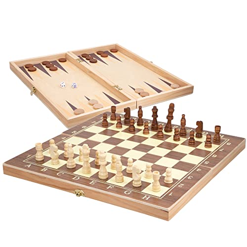 ColorBaby 45593 - Schachspiel + Backgammon Holz 39 x 39 cm - CB Games von COLORBABY