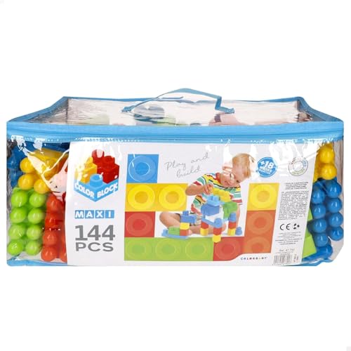 COLORBABY 47792 Bausteine für Kinder, enthält 144 Teile Maxi, groß, Lernspiele, Spielzeug für Kinder, ab 18 Monaten COLORBABY 47792 Bausteine für Kinder, enthält 144 Teile Maxi, groß, Lernspiele, Spielzeug für Kinder, ab 18 Monaten von COLORBABY