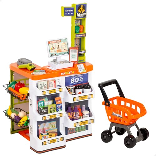 ColorBaby 47965 Supermarktspielzeug mit Trolley, orange ColorBaby 47965 Supermarktspielzeug mit Trolley, orange von COLORBABY