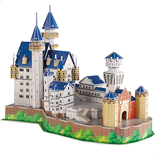 ColorBaby 49658 - Neuschwanstein Castle 3D Puzzle/Modellbausatz für Erwachsene und Kinder/inklusive 95 Teile/Familienspaß, Puzzle, Modellbausatz von COLORBABY