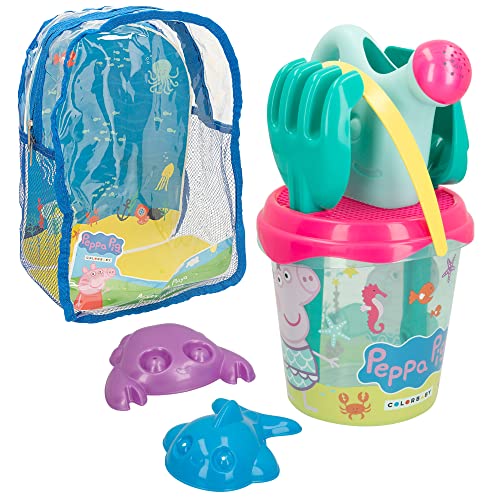 ColorBaby 77338 Peppa Pig-Rucksack Würfel D18 cm C/Acc Strandeimer Set, Normal ColorBaby 77338 Peppa Pig-Rucksack Würfel D18 cm C/Acc Strandeimer Set, Normal von COLORBABY