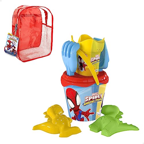 ColorBaby 77382 - Marvel Spidey und Sein Superteam Strandset Kinder Strandeimer Set mit Schaufel, Rechen, Gießkanne und Zubehör, Strandrucksack für Kinder, Set Kinderspielzeug ColorBaby 77382 - Marvel Spidey und Sein Superteam Strandset Kinder Strandeimer Set mit Schaufel, Rechen, Gießkanne und Zubehör, Strandrucksack für Kinder, Set Kinderspielzeug von COLORBABY