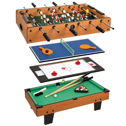 ColorBaby 85327 4 En 1 CBgames Multi-Spieltisch, 4 in 1 Tischplatte, M von COLORBABY